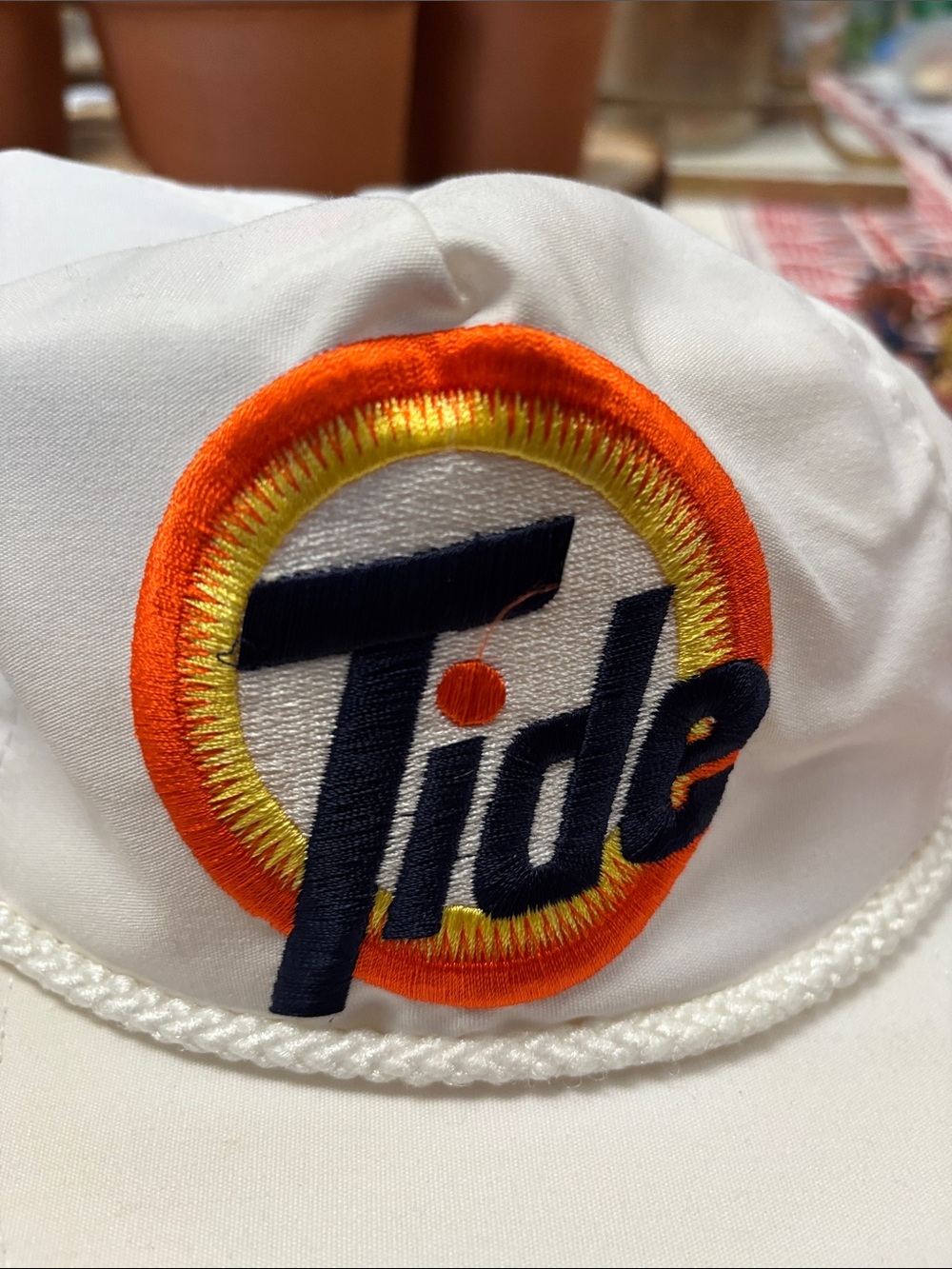 Tide White Embroidered Logo Rope-Detail Cap - Picture 4 of 7